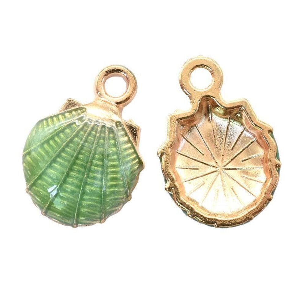 7031 20pcs Charms Enamel shell Alloy Pendants for DIY Craft Jewelry Earring